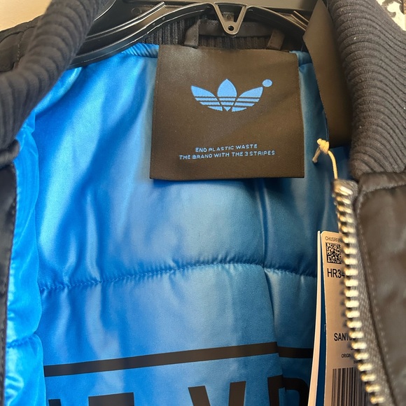 Adidas Blue Version Women’s Black Santiago Long Coat Size Small - Picture 4 of 12